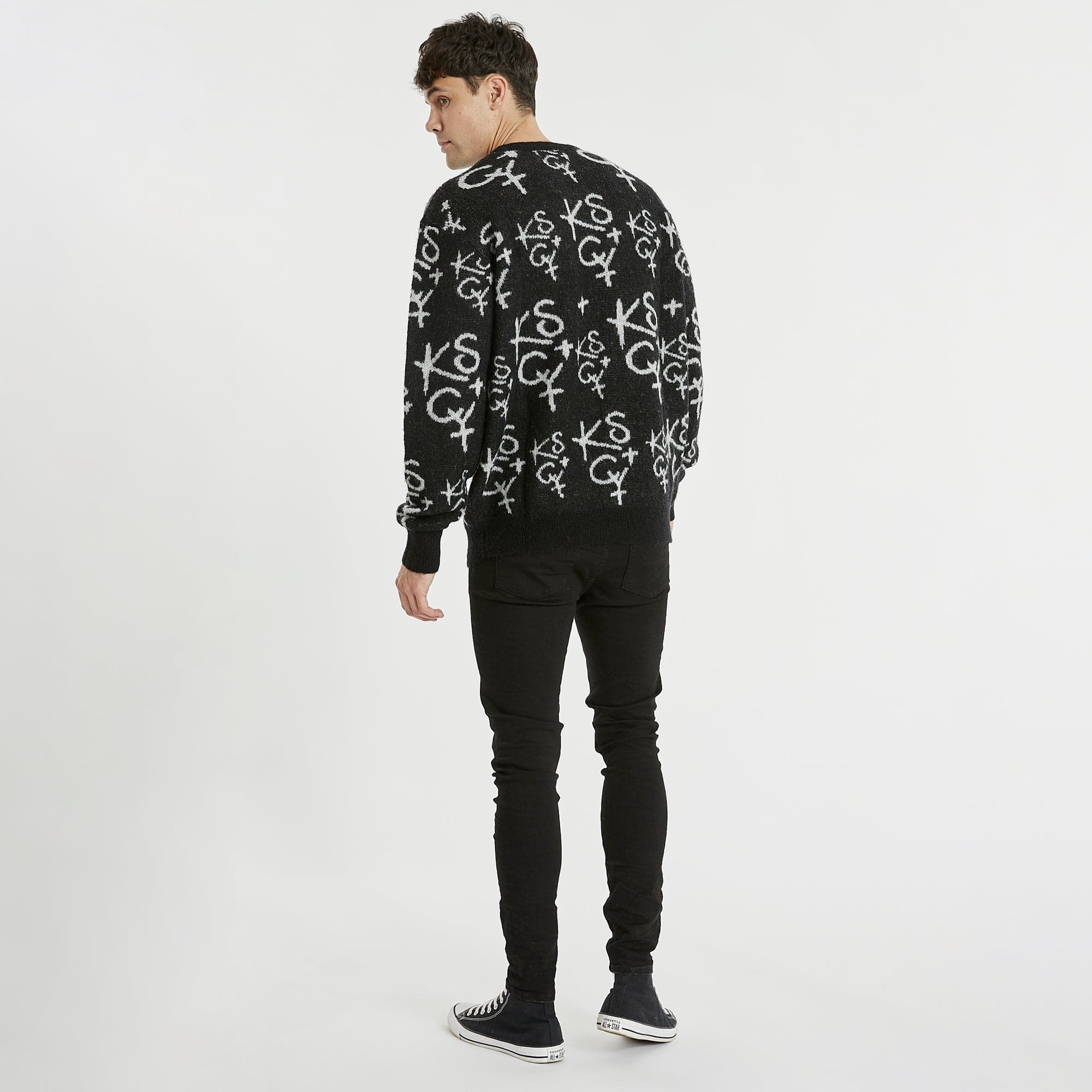 KISS CHACEY Sunset Relaxed Knit Jet Black - Image 7