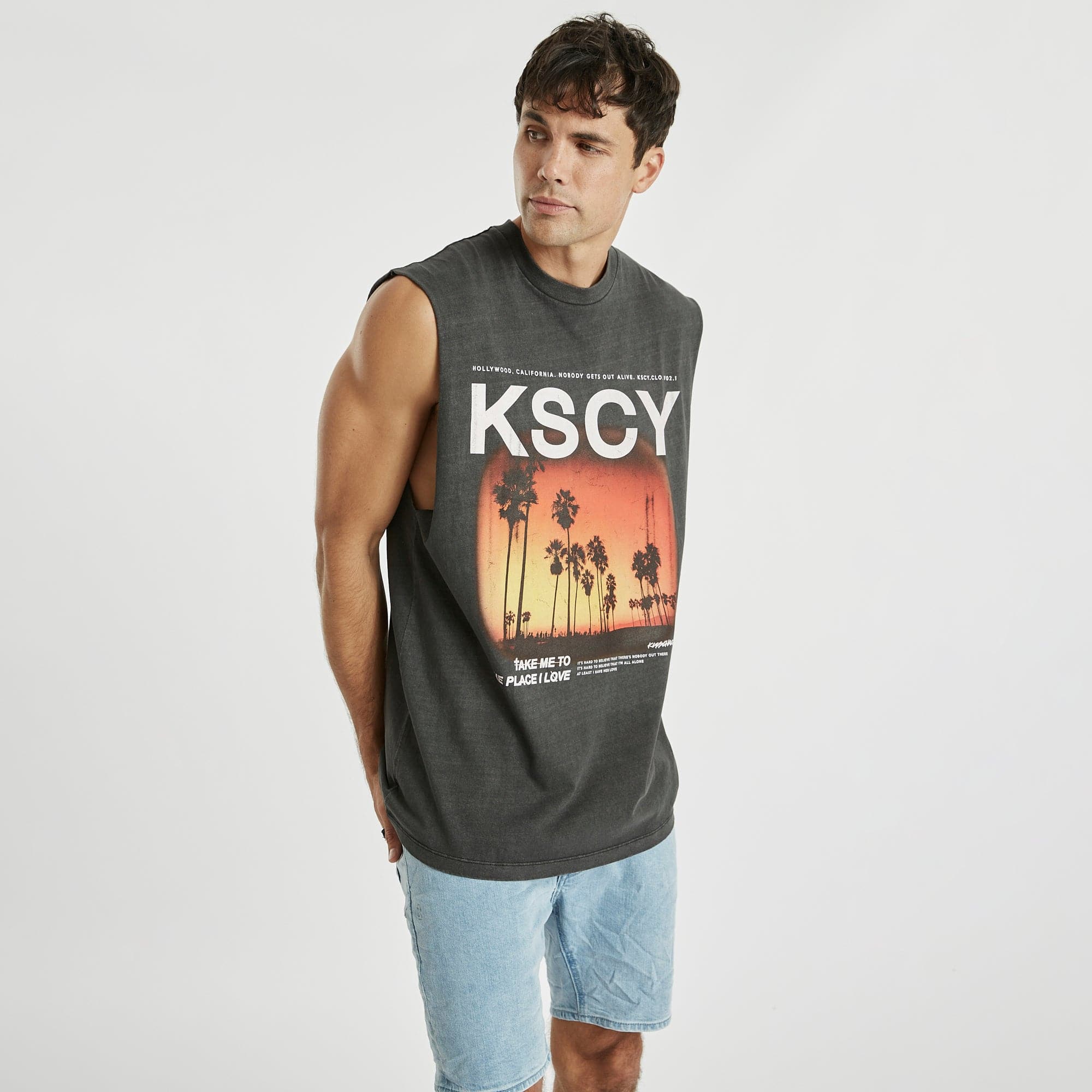 KISS CHACEY Understand Relaxed Muscle Tee - Pigment Black - Image 4