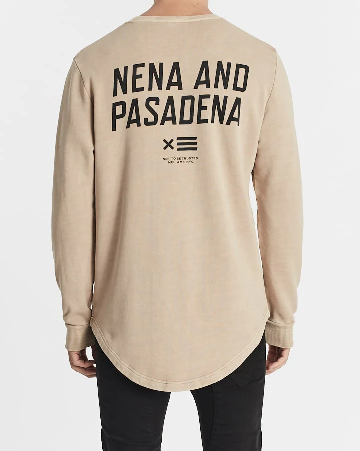 NENA AND PASADENA Unfaithful Dual Curved Sweater - Pigment Warm Taupe - Image 5