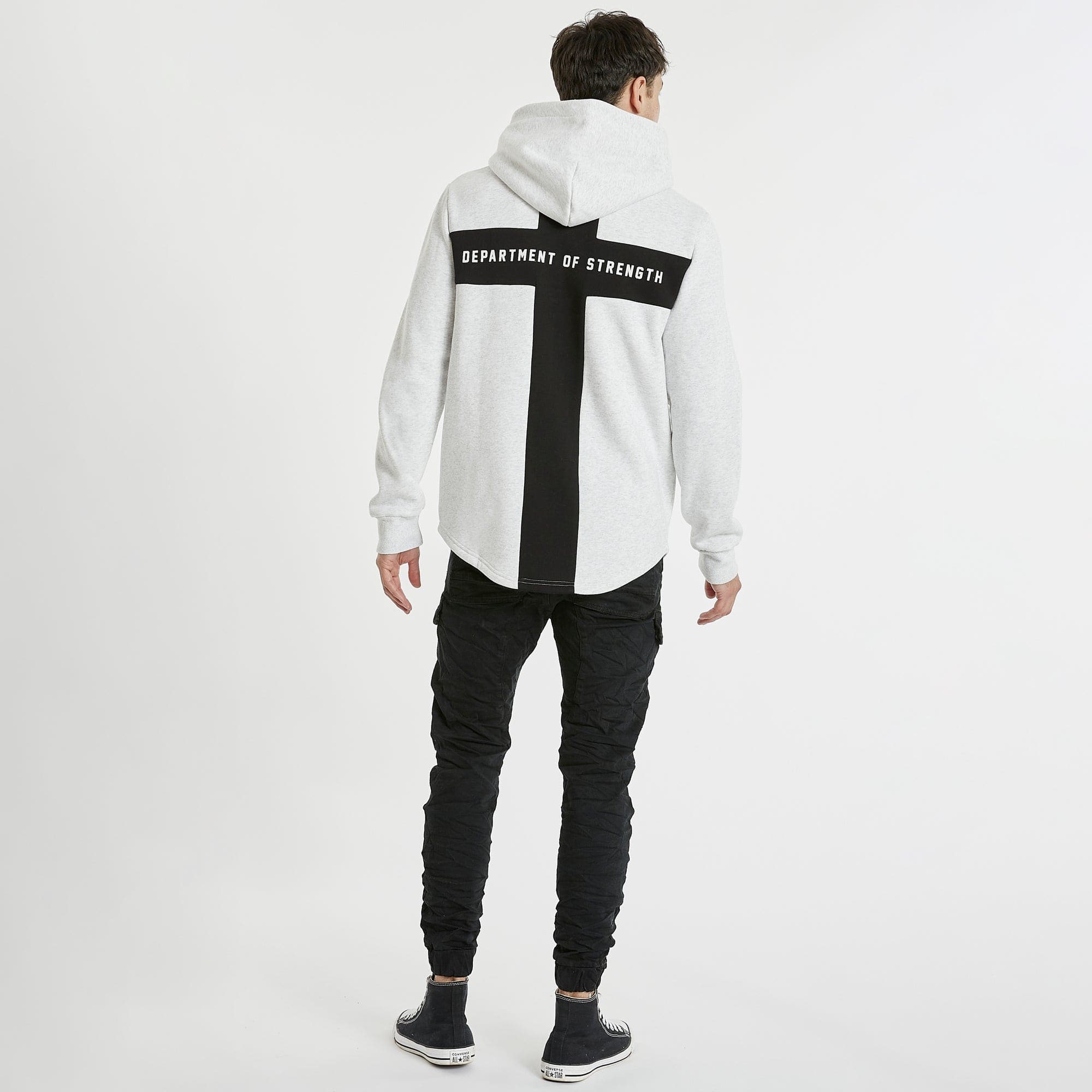 KISS CHACEY Carlsbad Hooded Dual Curved Jumper - Snow Marle - Image 2