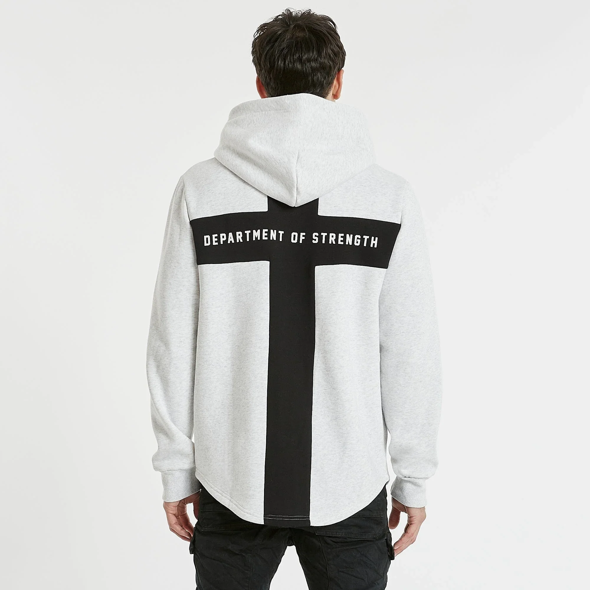 KISS CHACEY Carlsbad Hooded Dual Curved Jumper - Snow Marle - Image 3