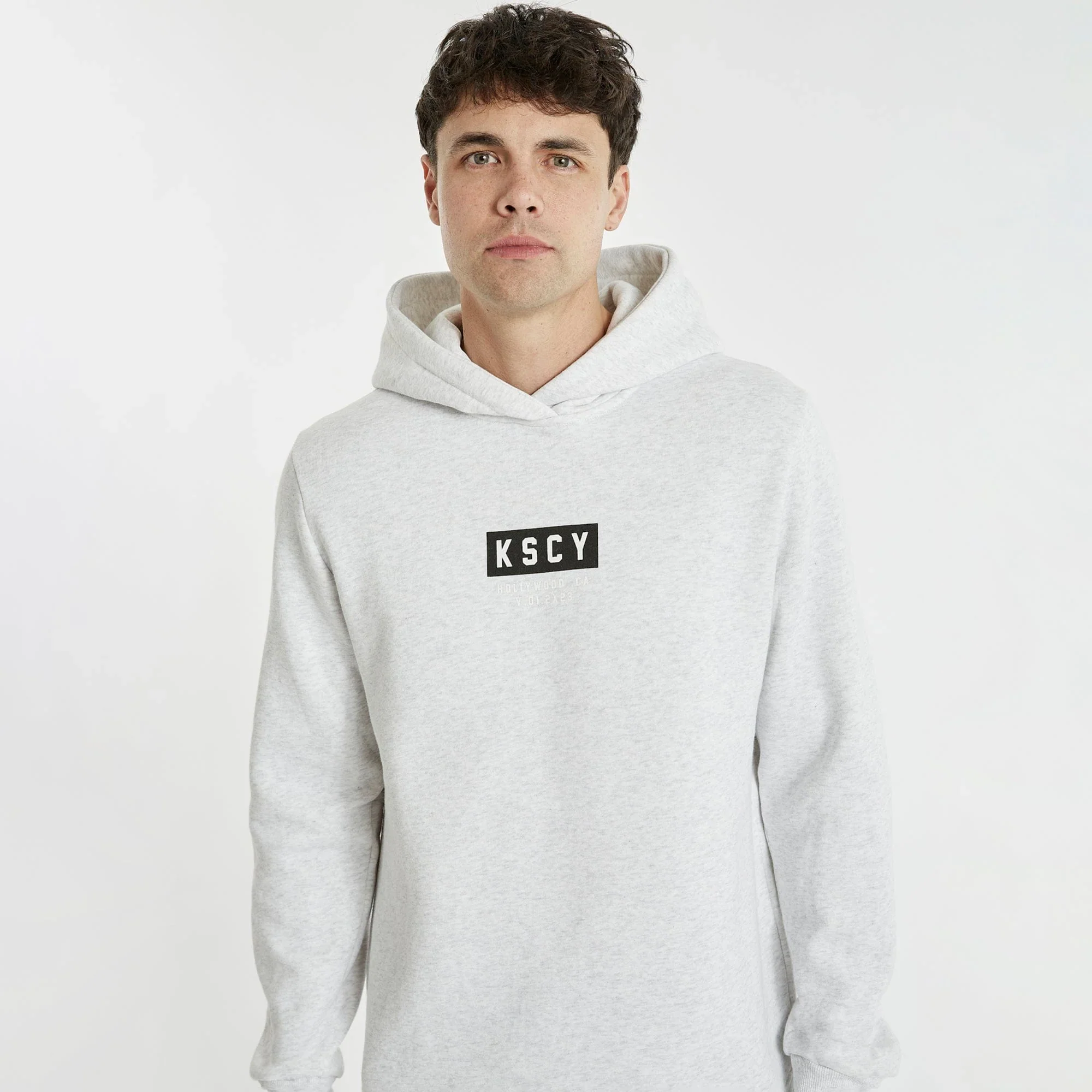 KISS CHACEY Carlsbad Hooded Dual Curved Jumper - Snow Marle - Image 5