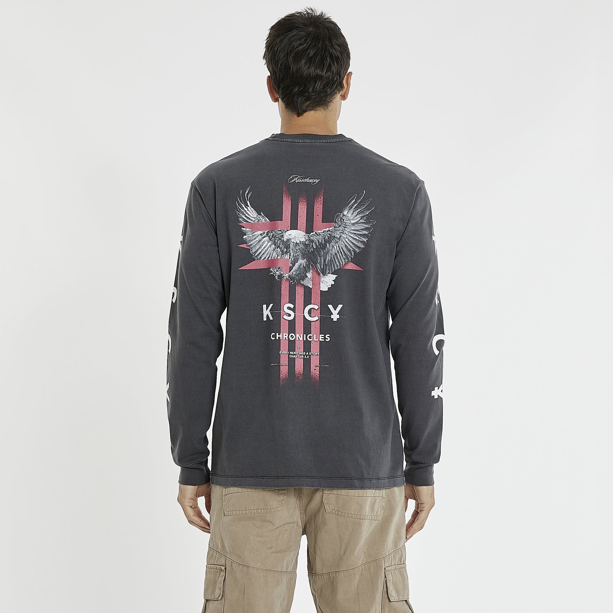 KISS CHACEY Last Chapter Heavy Relaxed Long Sleeve T-Shirt - Pigment Black - Image 5