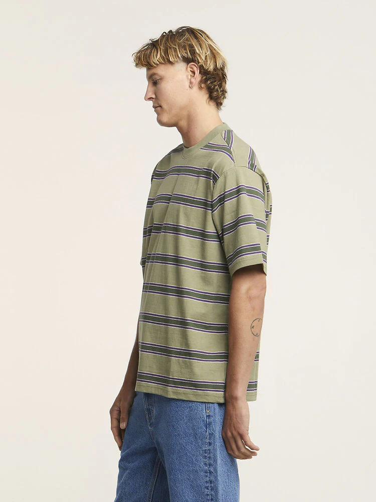 Lee BAGGY STRIPE 602296 RECYCLED COTTON TEE - Taps Stripe - Image 2
