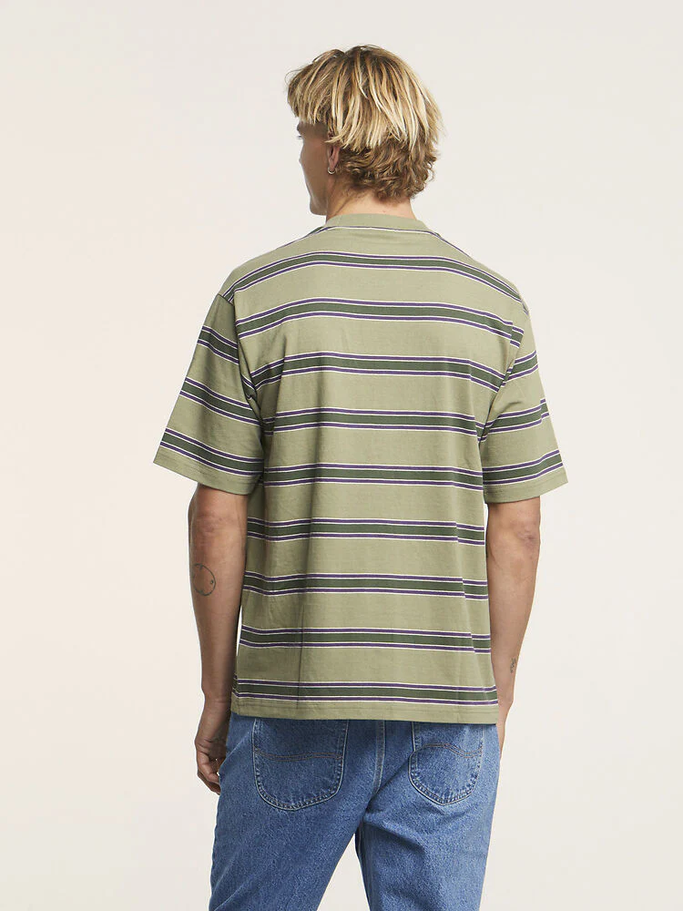 Lee BAGGY STRIPE 602296 RECYCLED COTTON TEE - Taps Stripe - Image 4