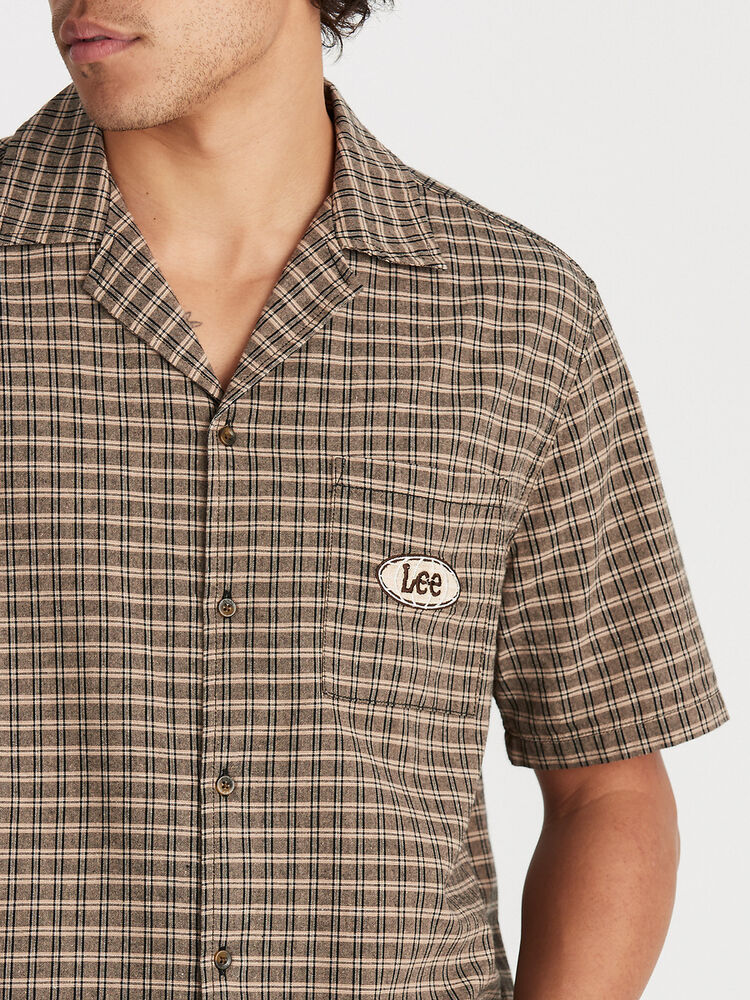 LEE Holiday 602422 Shirt - Sand Slate Check - Image 2