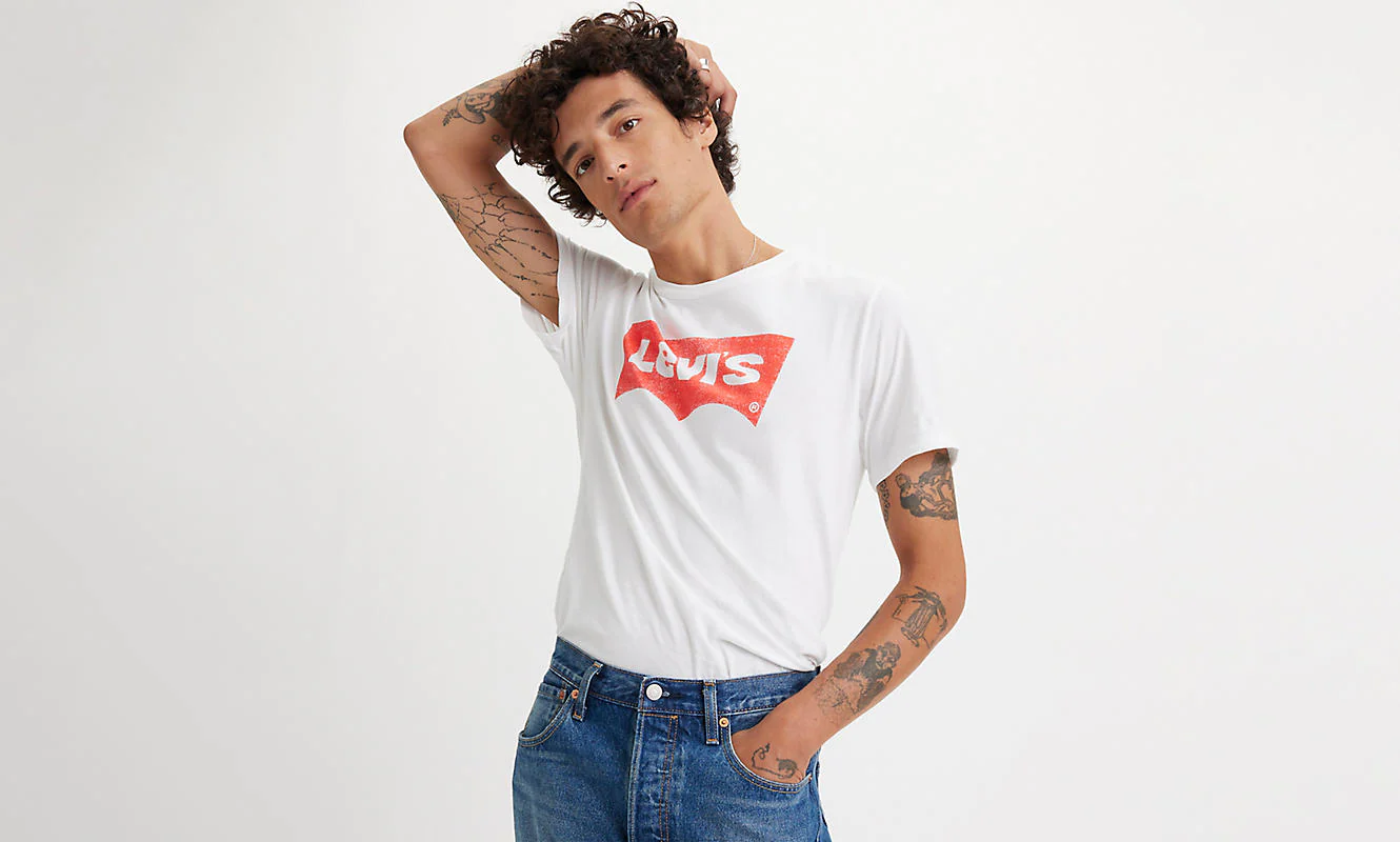 LEVI'S® 22491-1459 CLASSIC GRAPHIC TEE - Warped Bw White+ - Image 3