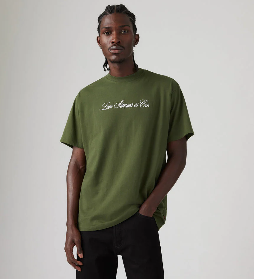 LEVI'S® 87373-0327 Graphic Vintage Fit Tee - Bri Levis Script Kombu Green - Image 2