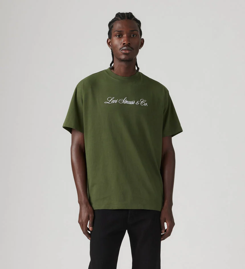 LEVI'S® 87373-0327 Graphic Vintage Fit Tee - Bri Levis Script Kombu Green - Image 4