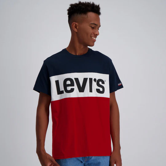 LEVI'S® COLORBLOCK TEE - PEACOAT