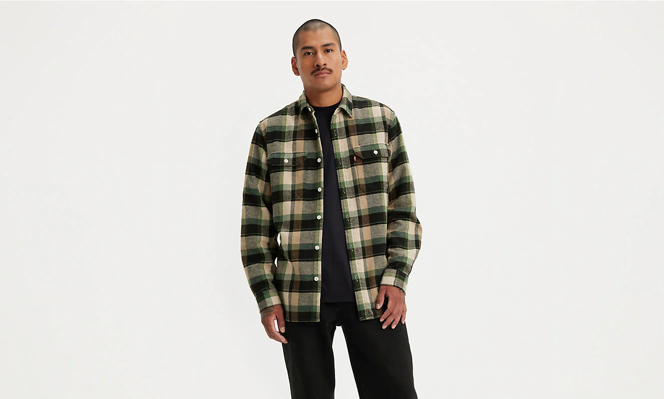 LEVI'S® JACKSON WORKER 19573-0217 OVERSHIRT - Medina Plaid Meteorite