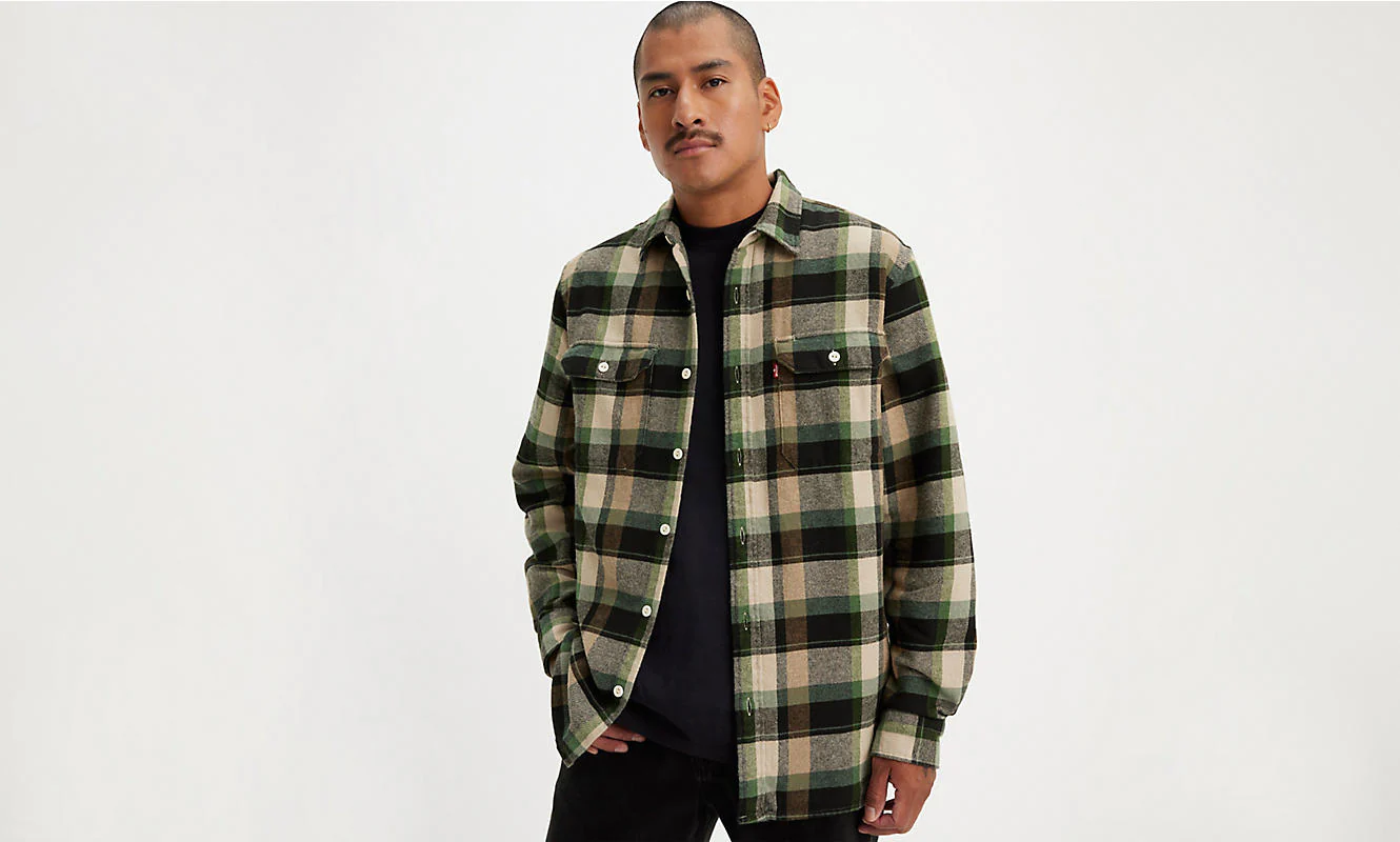 LEVI'S® JACKSON WORKER 19573-0217 OVERSHIRT - Medina Plaid Meteorite - Image 3