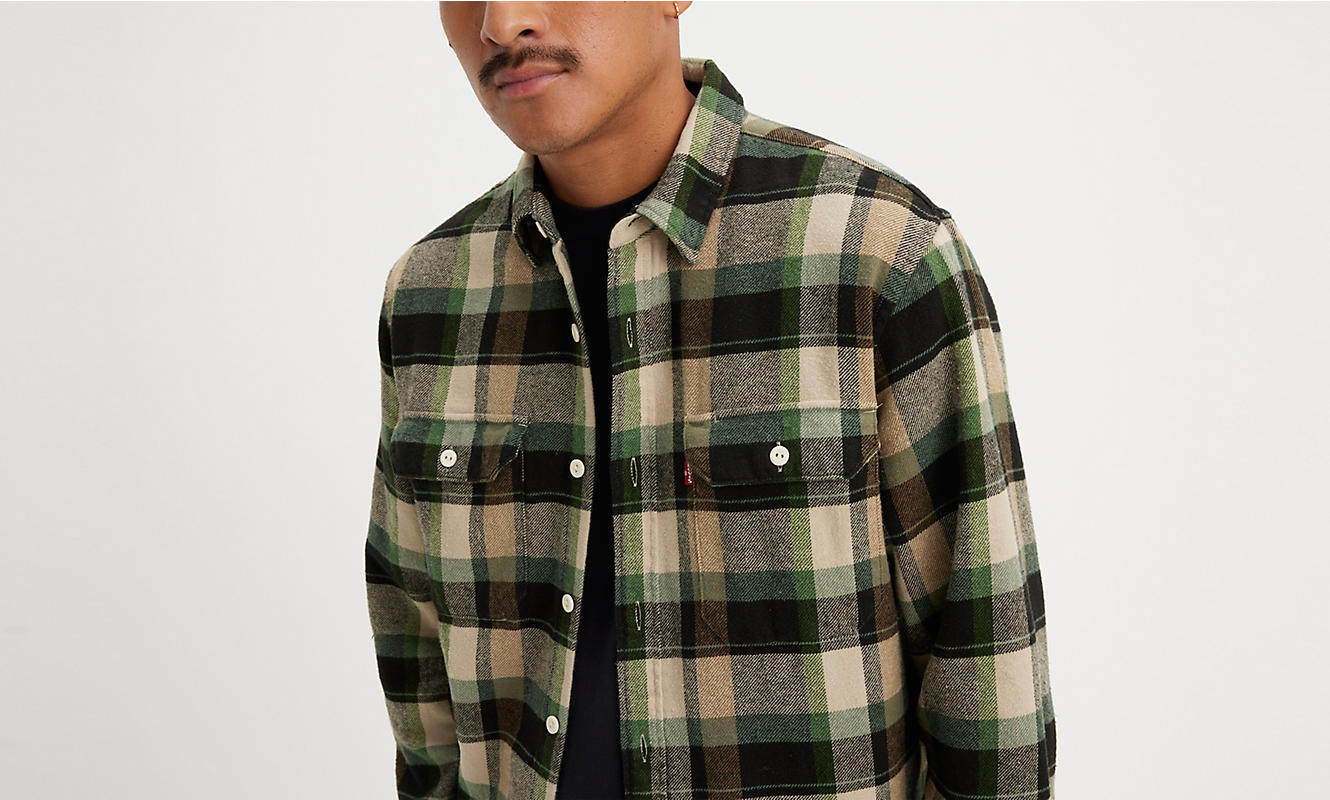 LEVI'S® JACKSON WORKER 19573-0217 OVERSHIRT - Medina Plaid Meteorite - Image 4