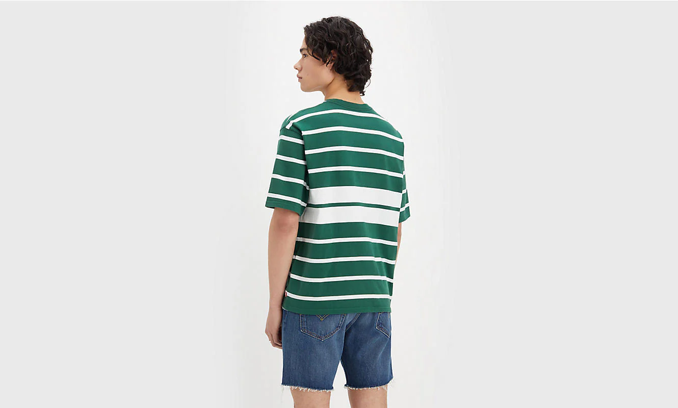 LEVI'S® YS SS Hunter Green Stripe Tee A5805-0007 - Image 2