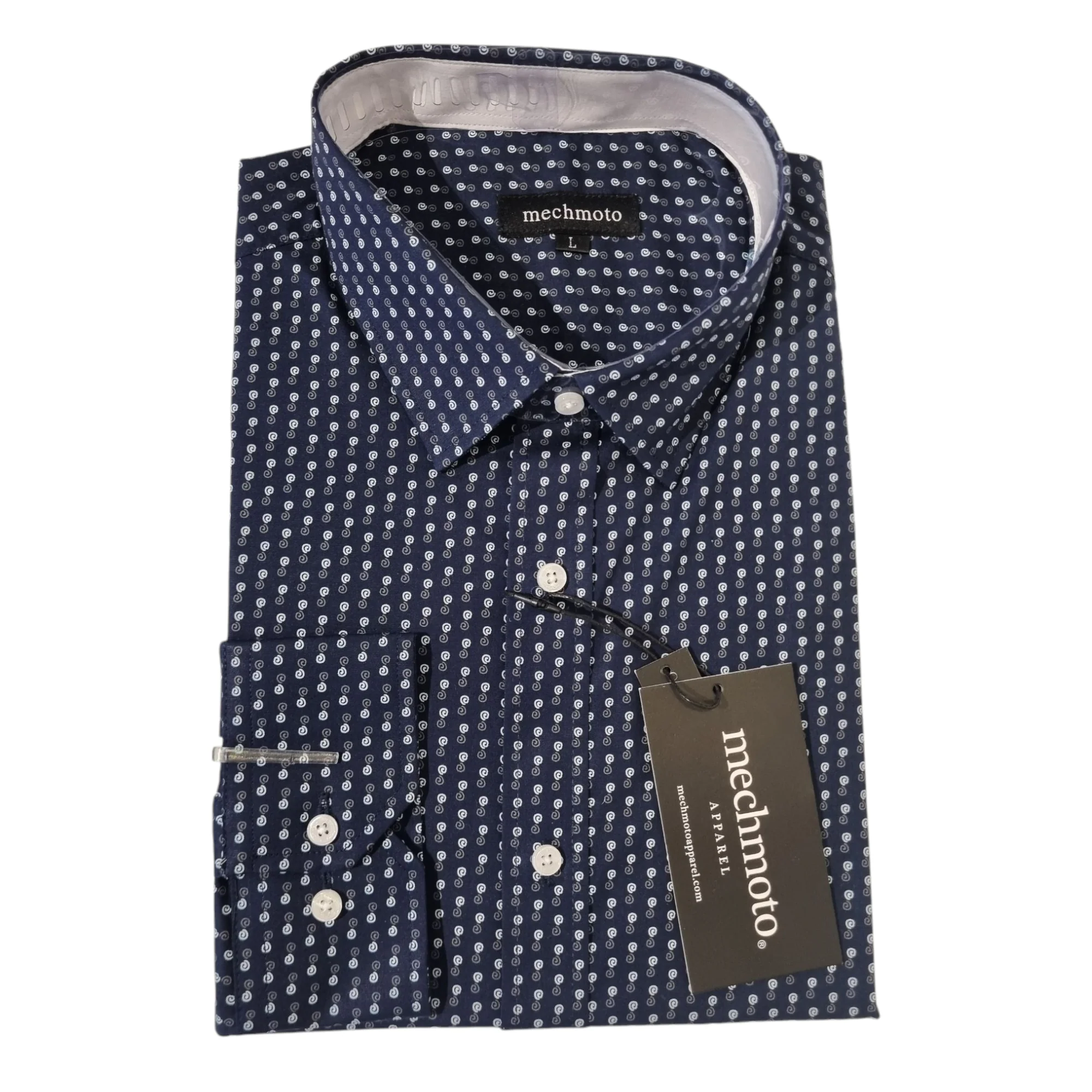 MECHMOTO 2501LS48B Print L/S Shirt - Navy