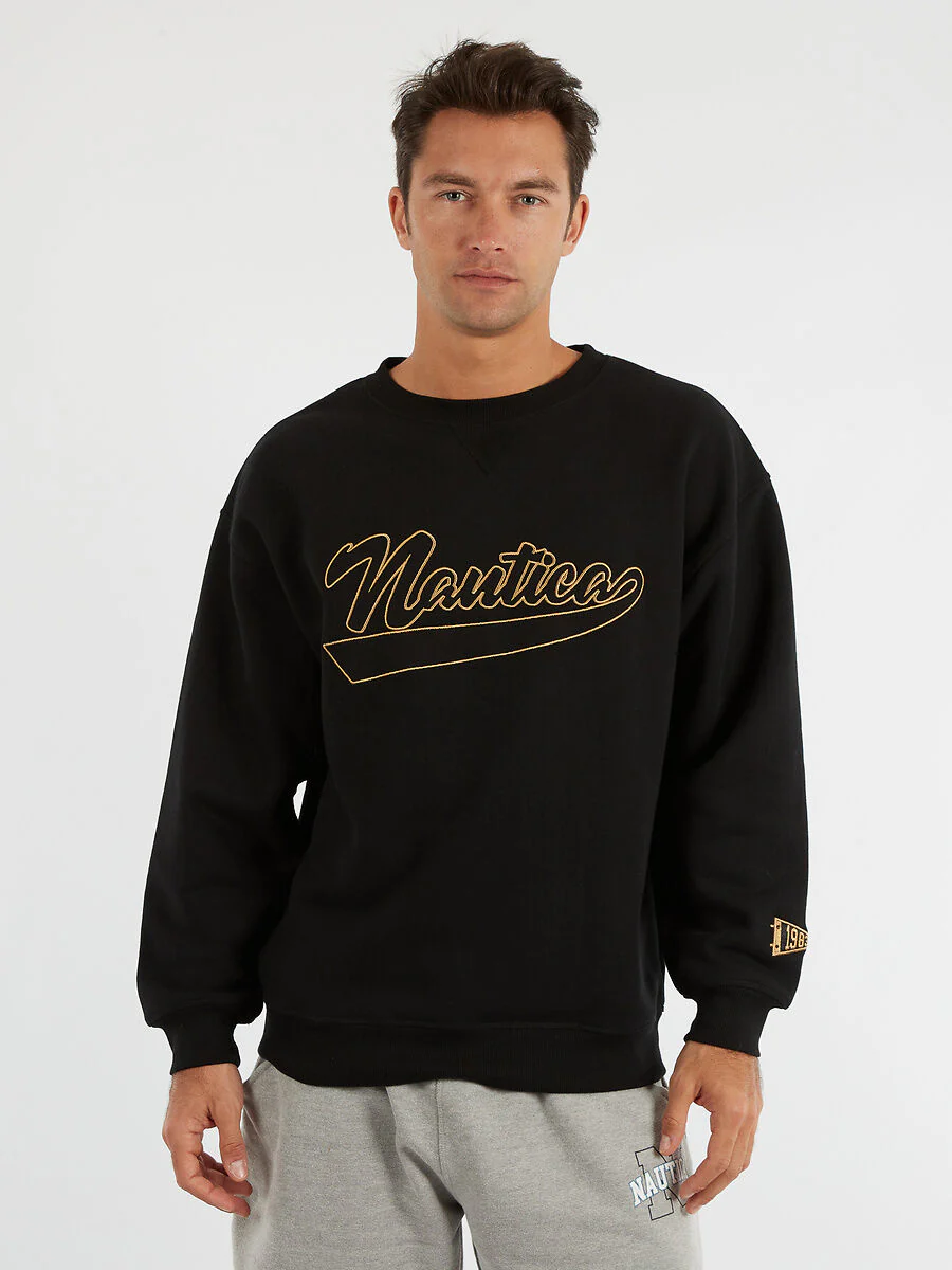 NAUTICA NAN1K01607011 College Tracker Heavyweight Jumper - Black