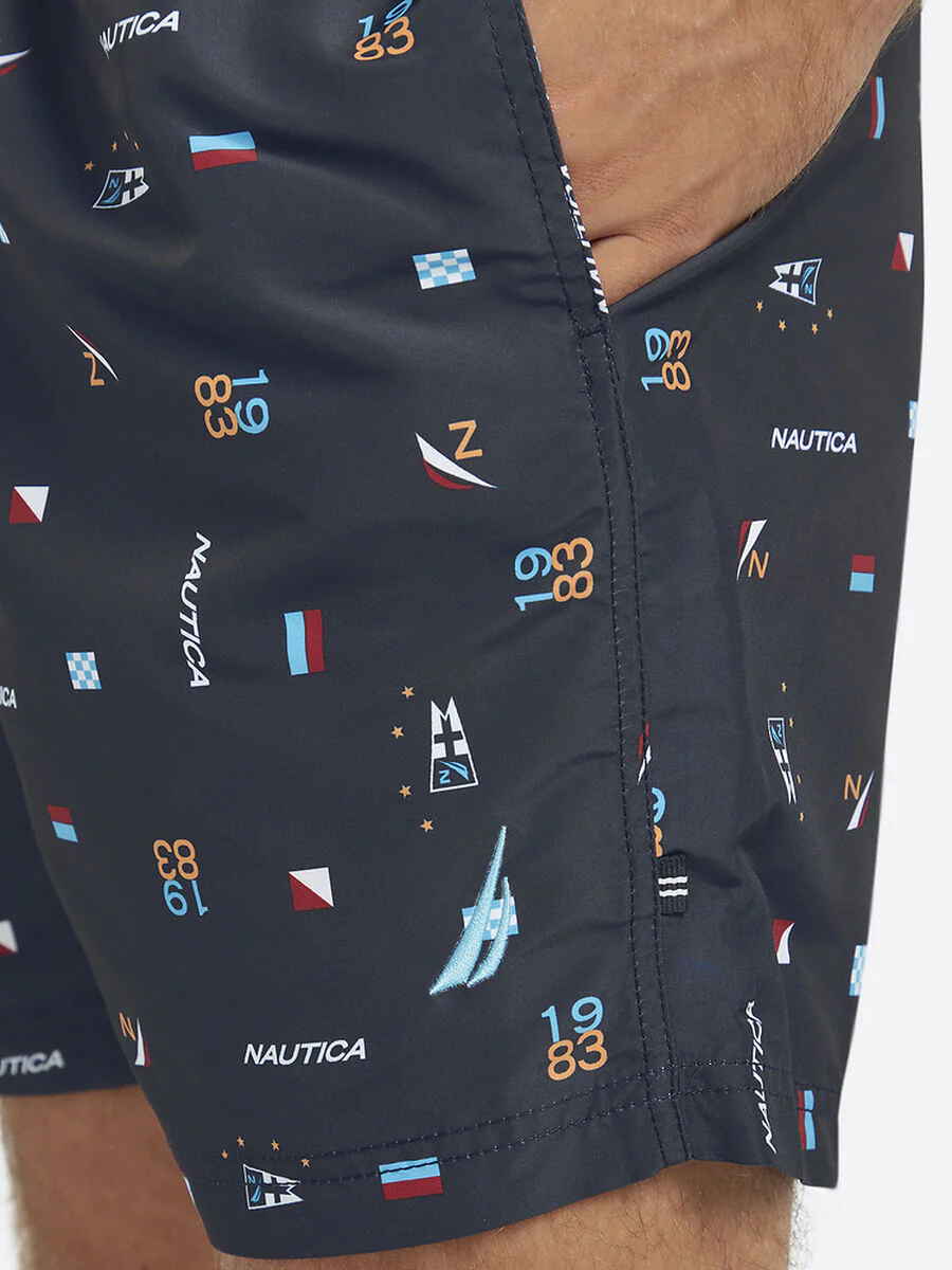 NAUTICA NAT359024NV SUSTAINABLY CRAFTED ICON 6" SWIM SHORTS - Dark Navy - Image 2
