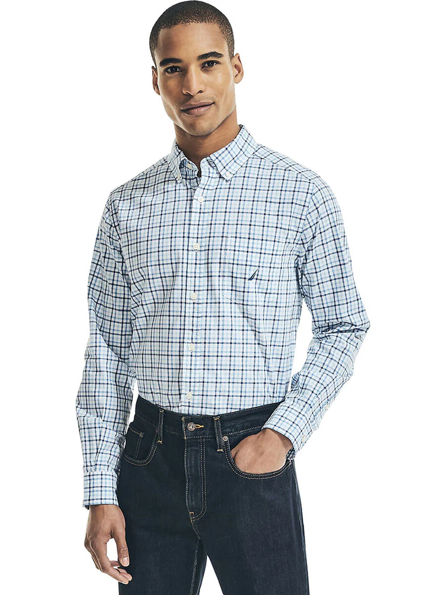 NAUTICA NAW922101BW CLASSIC FIT NAVTECH HAVANA SHIRT - Bright White