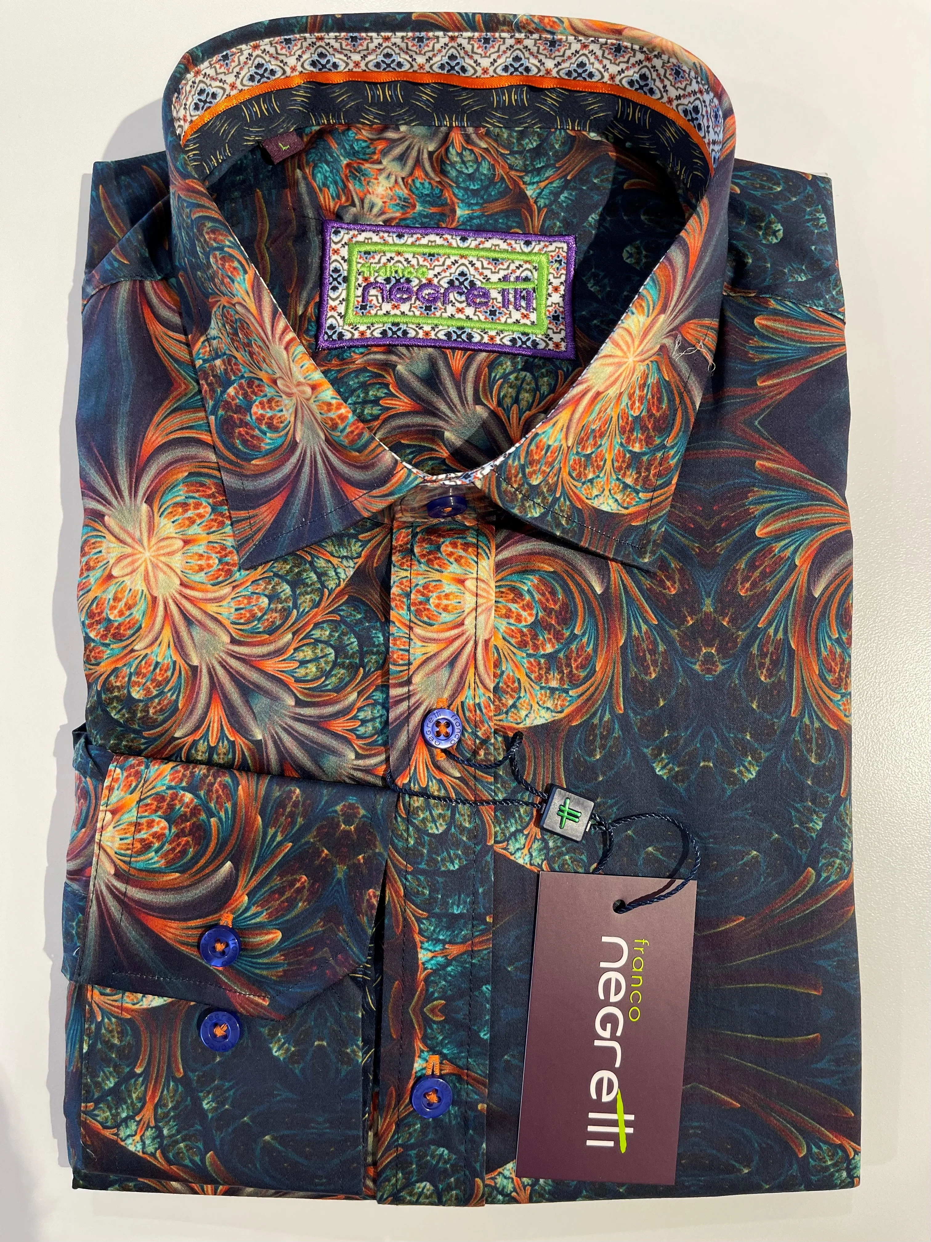 Negretti Alonzo Long Sleeve Shirt - Midnight