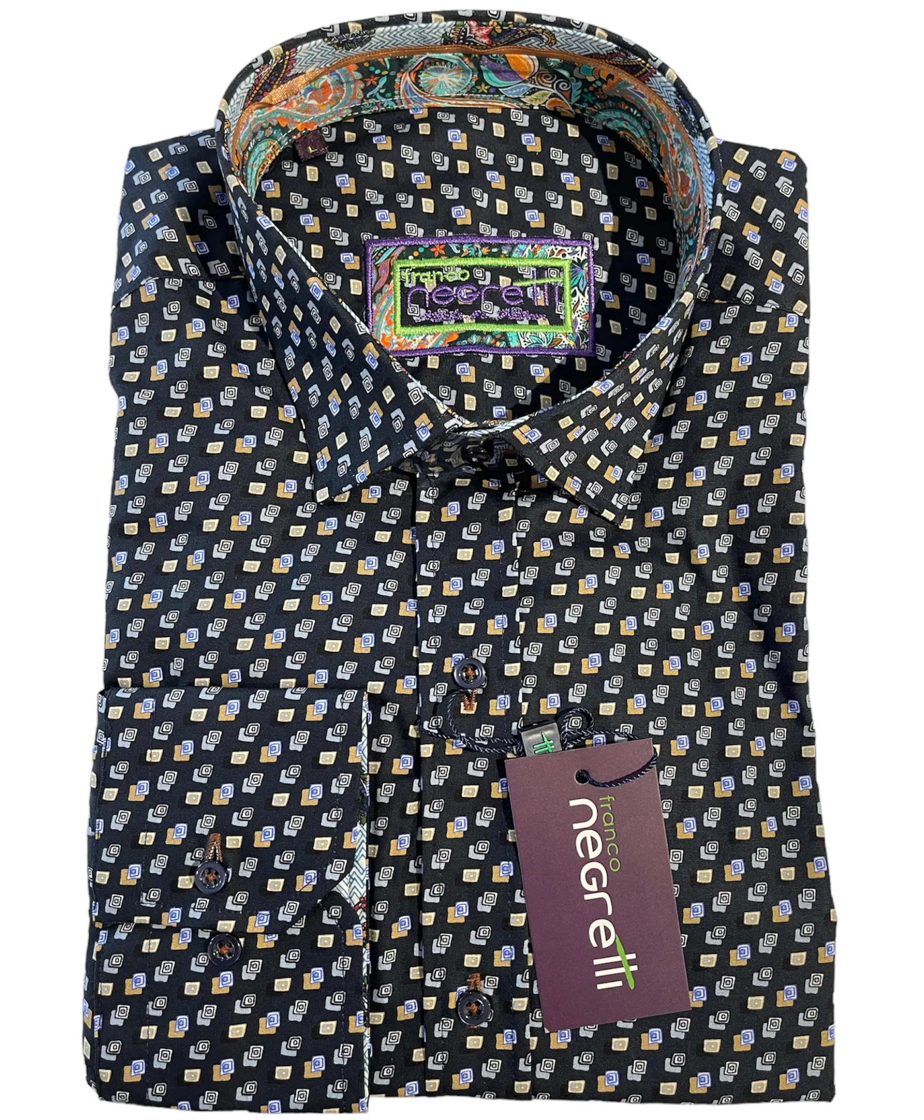 Negretti Forro Long Sleeve Shirt - Midnight
