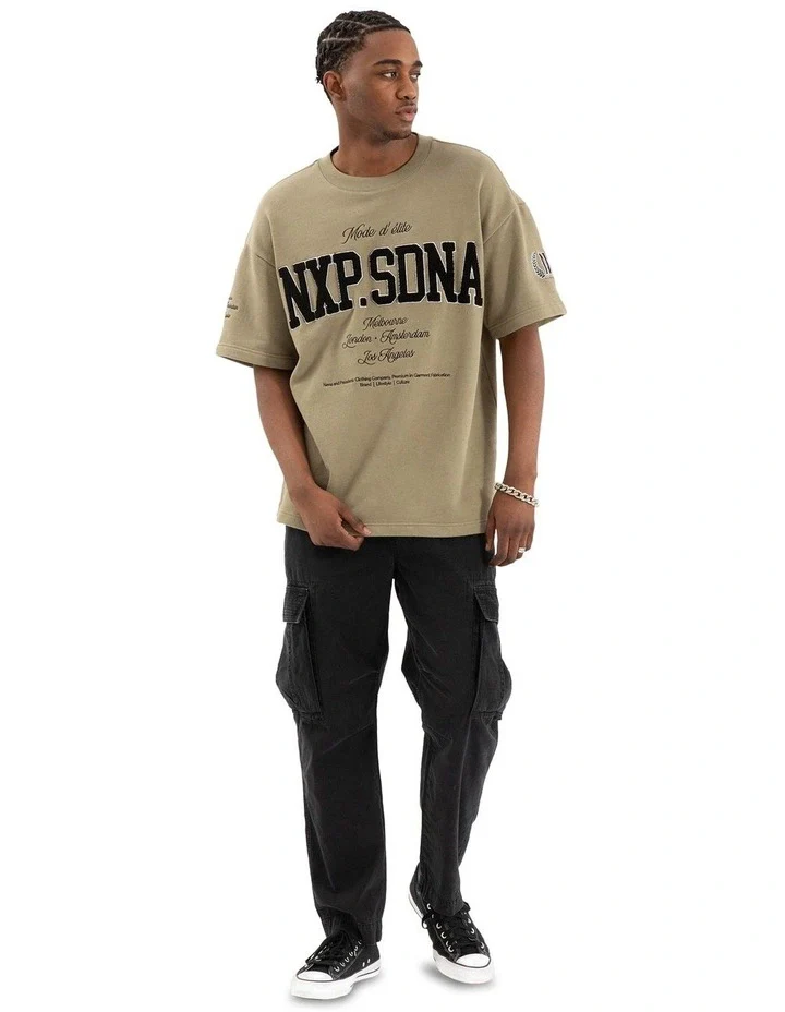 NENA AND PAADENA Captain Loopback Raptor Tee - Khaki
