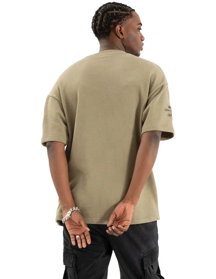 NENA AND PAADENA Captain Loopback Raptor Tee - Khaki - Image 5