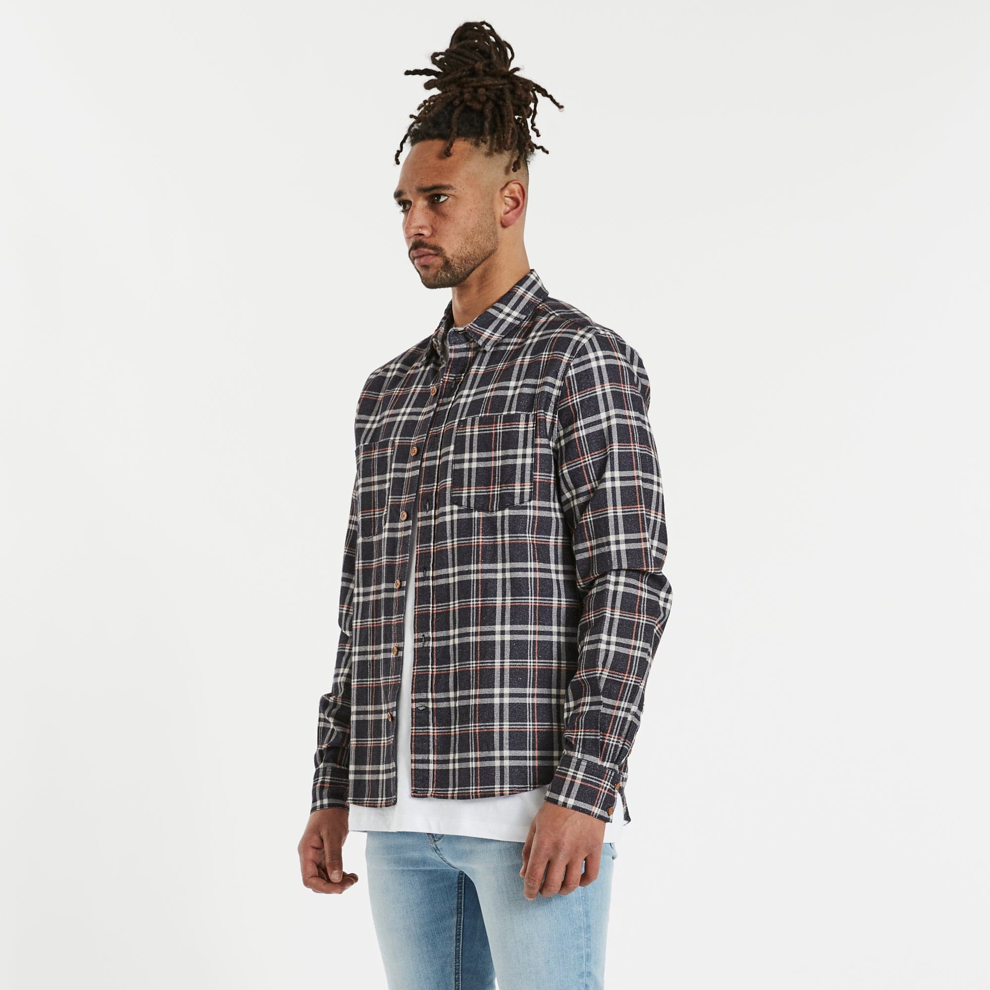 NENA AND PASADENA Charge Casual L/S Shirt - Graphic Check - Image 2