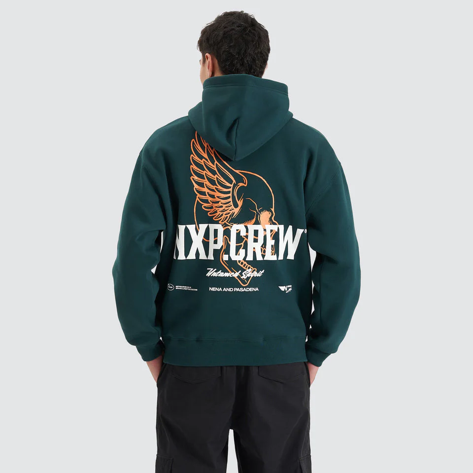 NENA AND PASADENA Corbusian Heavy Box Fit Hoodie - Bull Pine - Image 3