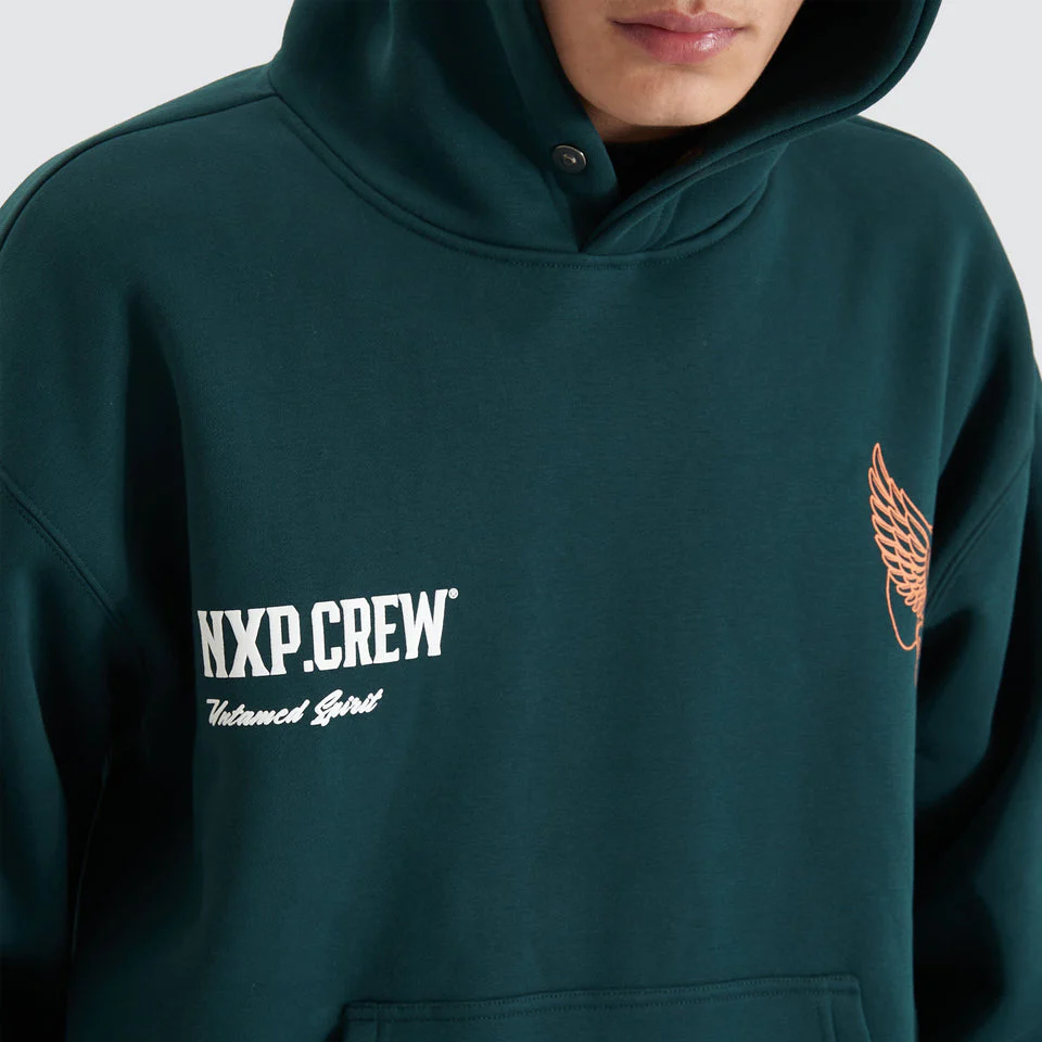 NENA AND PASADENA Corbusian Heavy Box Fit Hoodie - Bull Pine - Image 7