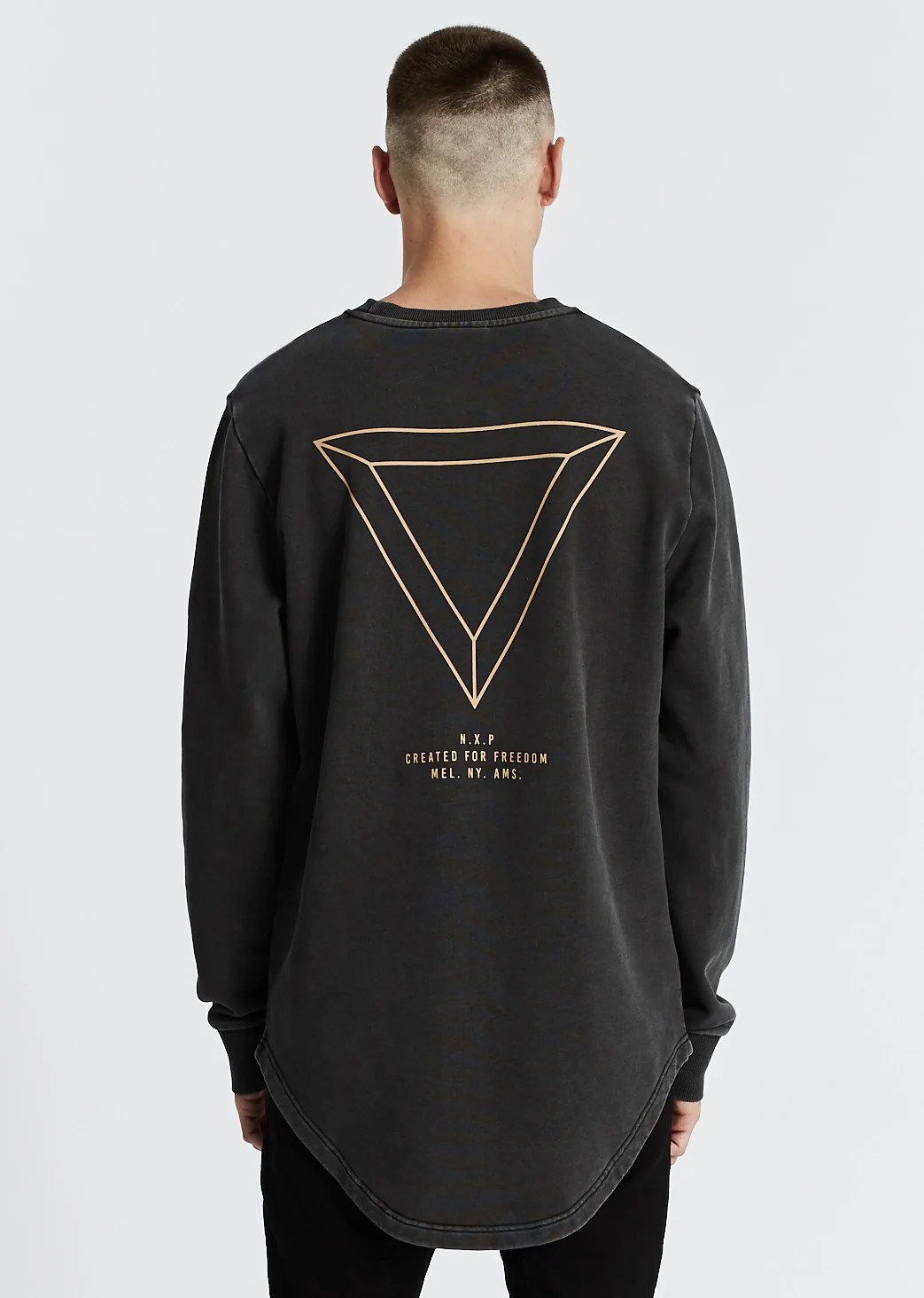NENA AND PASADENA Crime Long Sleeve Curved Hem Jumper - Image 4
