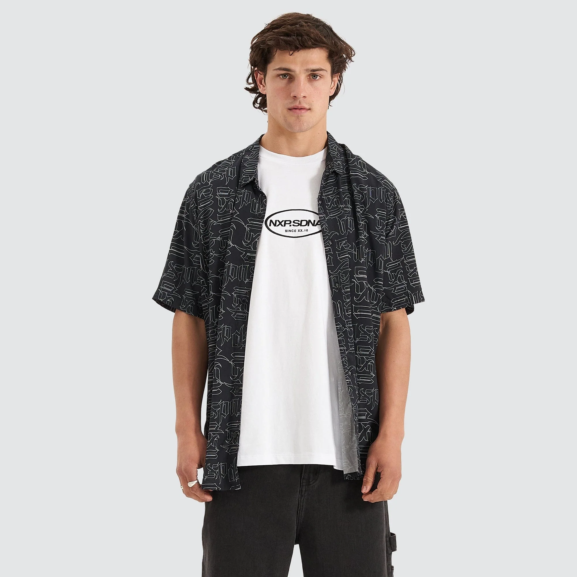 NENA AND PASADENA Criminalisation Relaxed Party Shirt Black Print