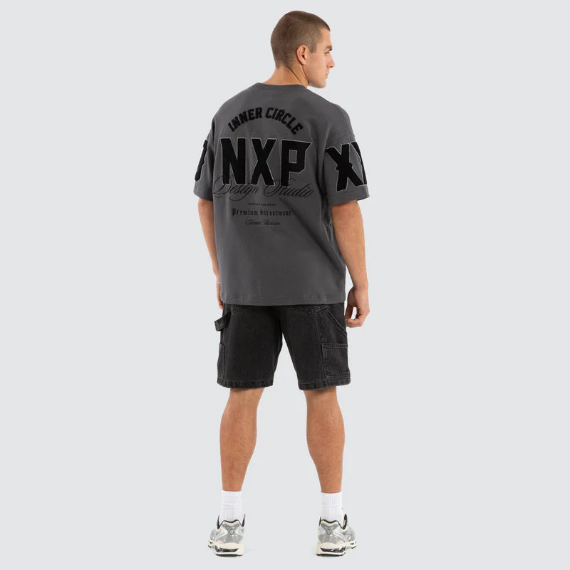 NENA AND PASADENA Dwell Loopback Raptor Tee - Asphalt - Image 5