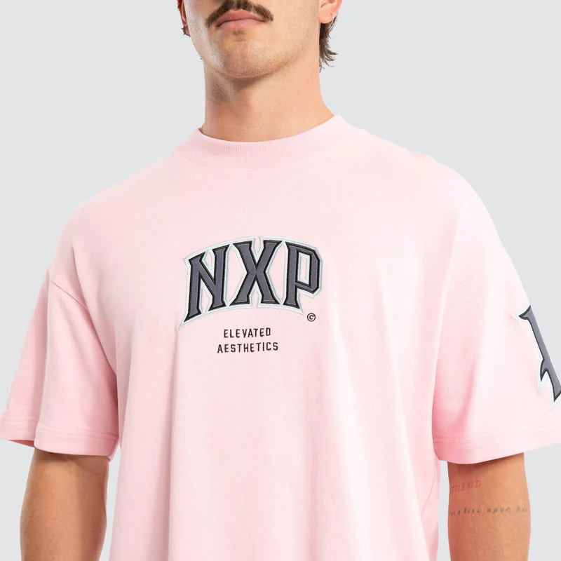 NENA AND PASADENA FACTOR LOOPBACK RAPTOR TEE - Orchid Pink