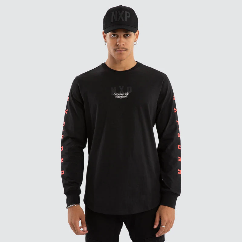 NENA AND PASADENA Final Dual Curved Longsleeve Tee - Jet Black - Image 5