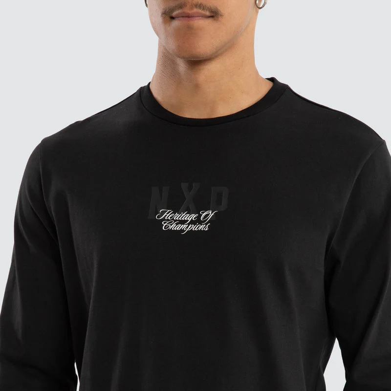 NENA AND PASADENA Final Dual Curved Longsleeve Tee - Jet Black - Image 6
