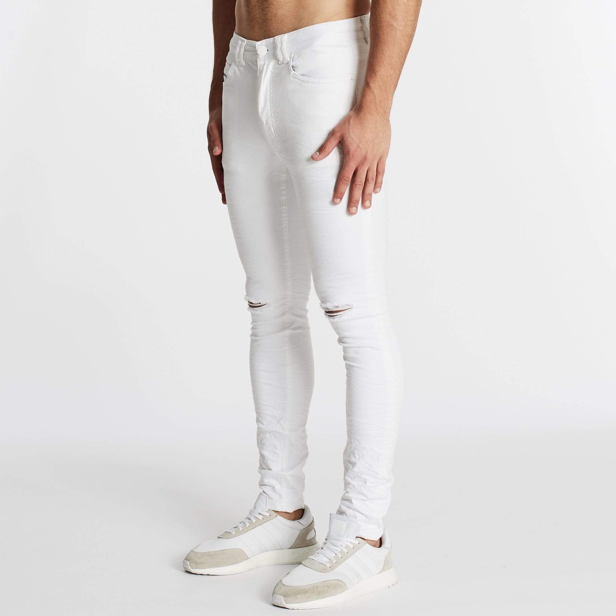 NENA AND PASADENA Flynn Skinny Jean - Destroyed White - Image 2