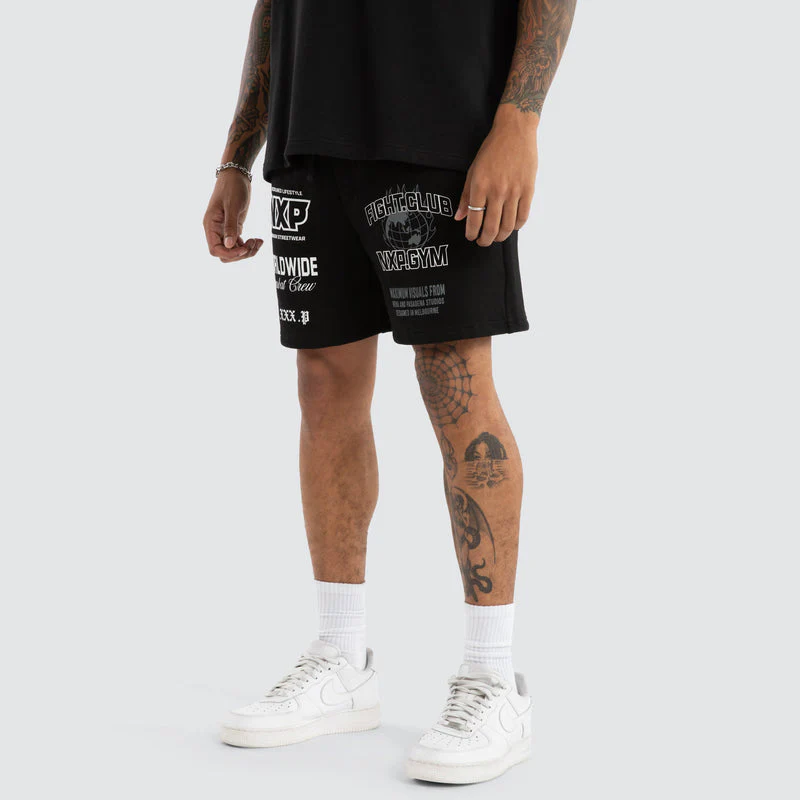 NENA AND PASADENA Forge Gym Trackshort - Jet Black - Image 3