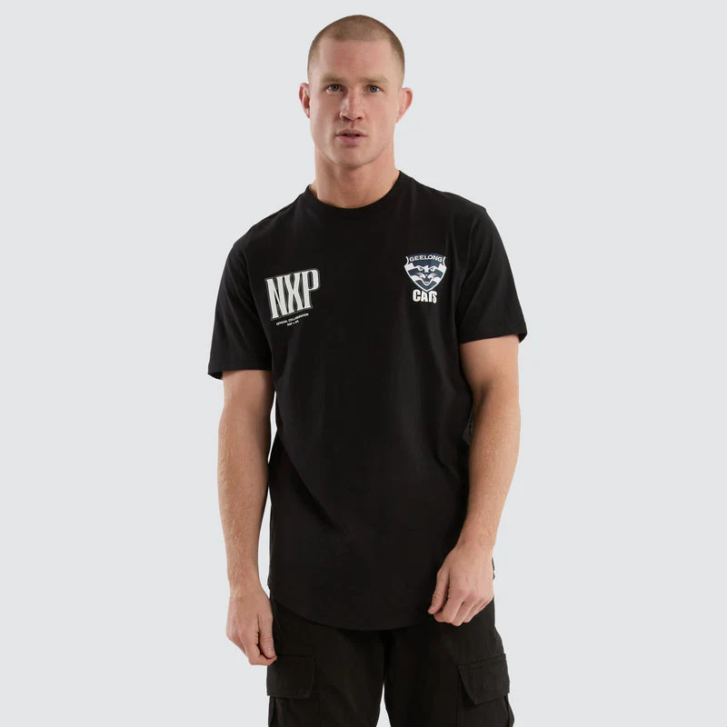 NENA AND PASADENA Geelong Cats AFL Legend Tee - Jet Black