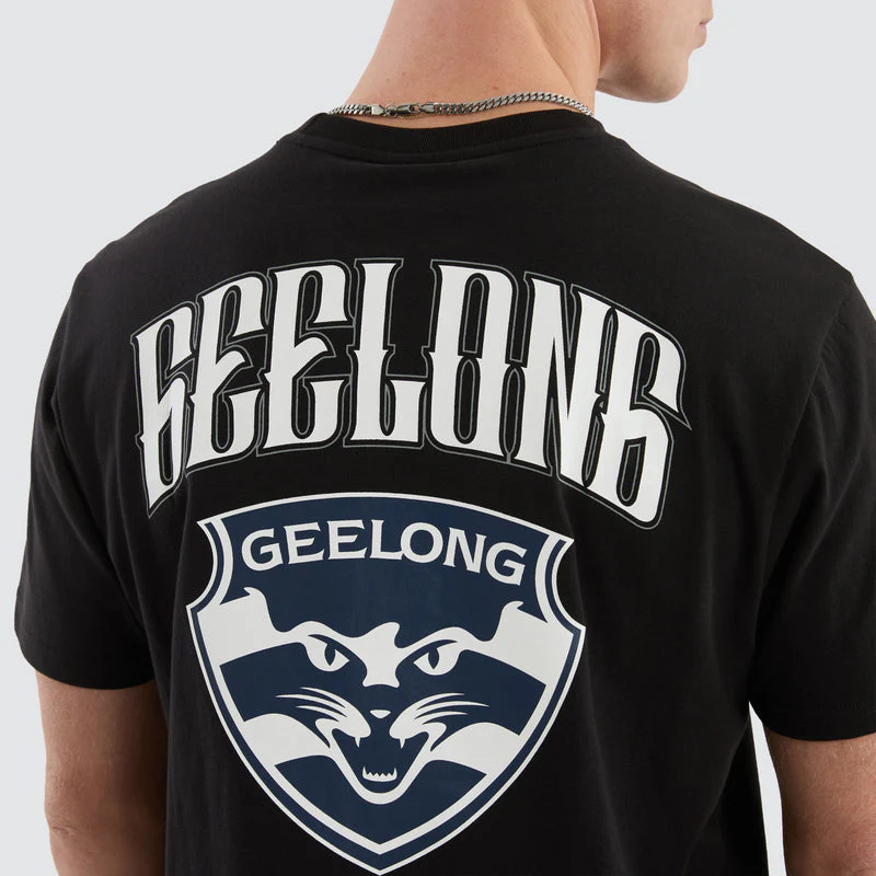 NENA AND PASADENA Geelong Cats AFL Legend Tee - Jet Black - Image 3