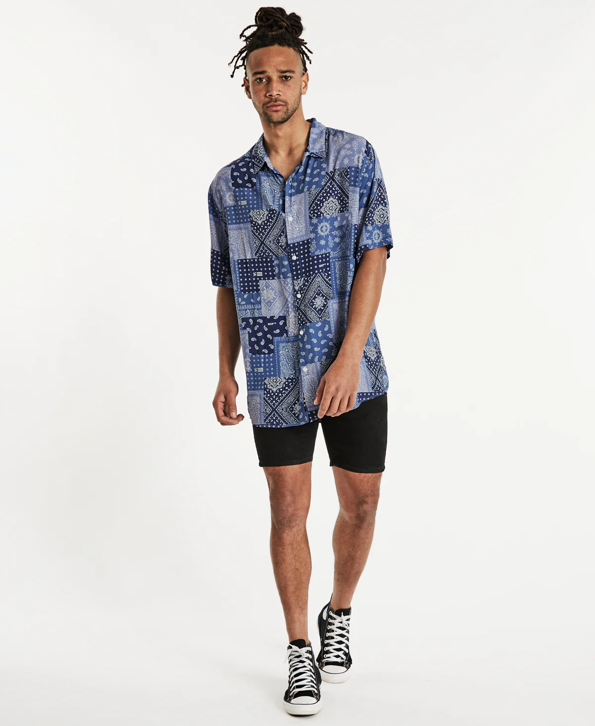 NENA AND PASADENA Rap Relaxed S/S Shirt - Blue