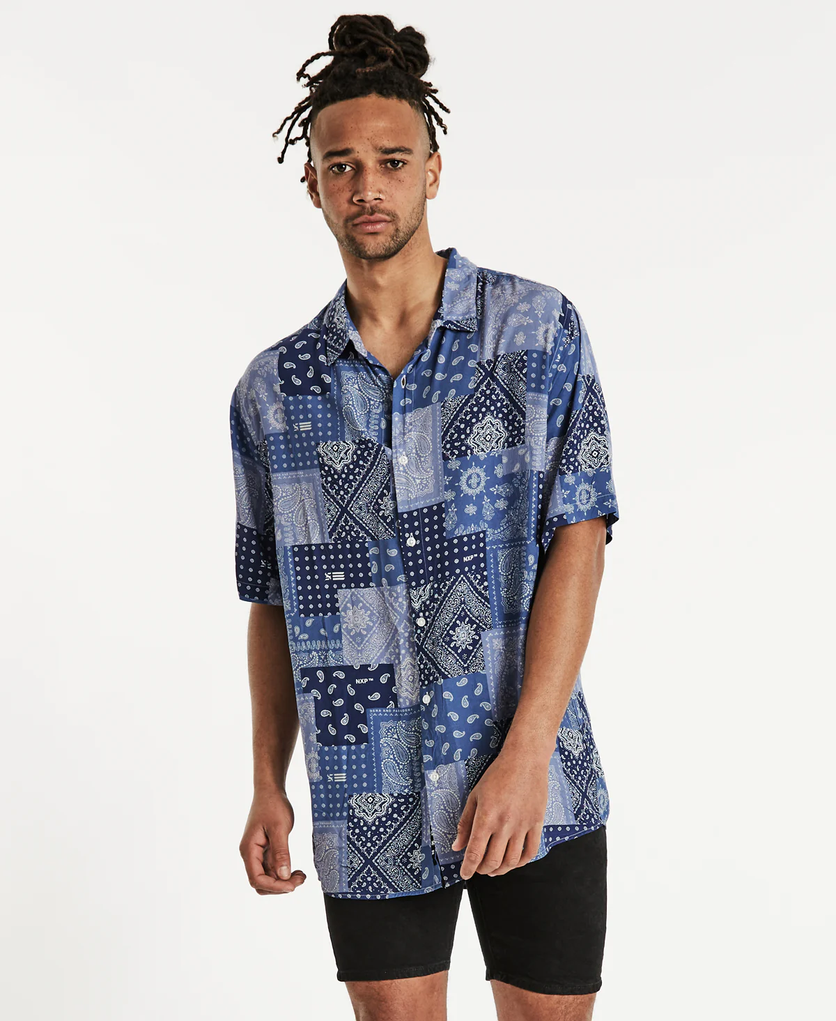 NENA AND PASADENA Rap Relaxed S/S Shirt - Blue - Image 2
