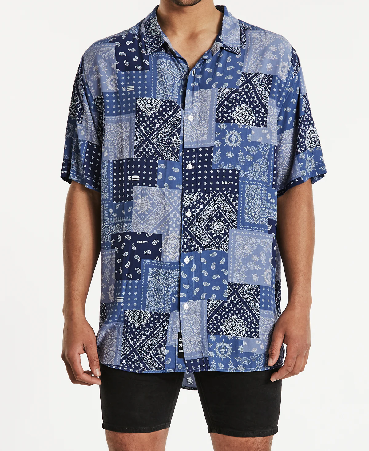 NENA AND PASADENA Rap Relaxed S/S Shirt - Blue - Image 3