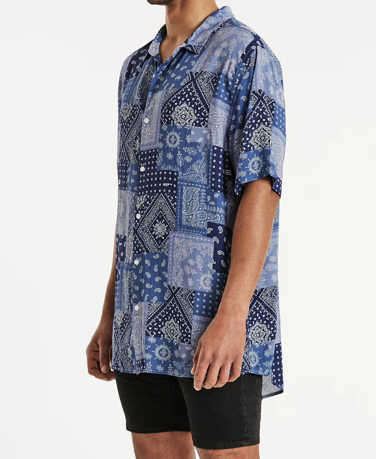 NENA AND PASADENA Rap Relaxed S/S Shirt - Blue - Image 4