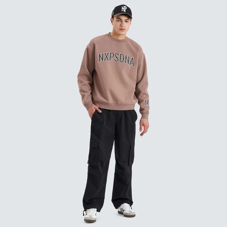 NENA AND PASADENA Vault Heavy Box Fit Sweater - Bark - Image 4