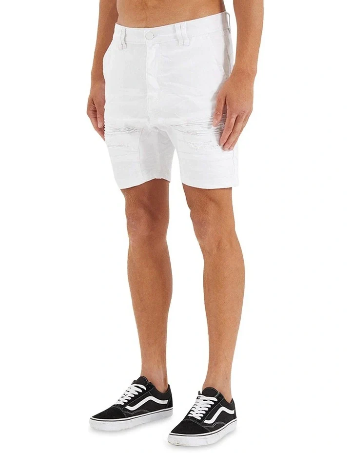 NENA AND PASADENA Viper Denim Short - White - Image 2