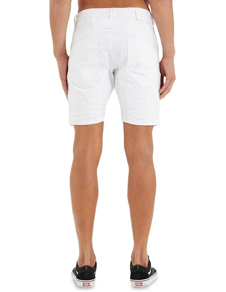 NENA AND PASADENA Viper Denim Short - White - Image 3
