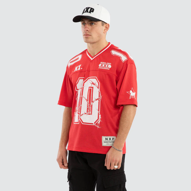 NENA AND PASADENA Wired Gridiron Jersey - Red - Image 5
