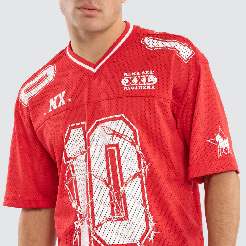 NENA AND PASADENA Wired Gridiron Jersey - Red - Image 7