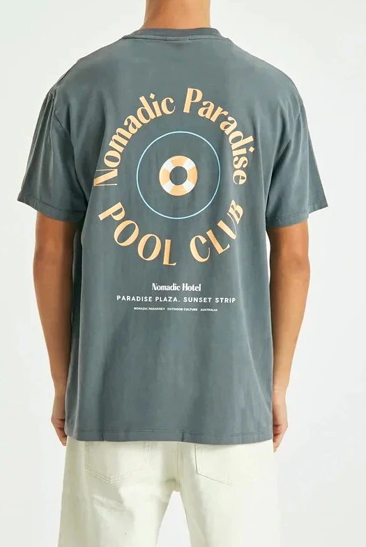 NOMADIC PARADISE CONNECTED RELAXED TEE - Pigment Asphalt - Image 2