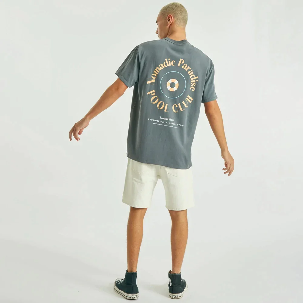NOMADIC PARADISE CONNECTED RELAXED TEE - Pigment Asphalt - Image 5